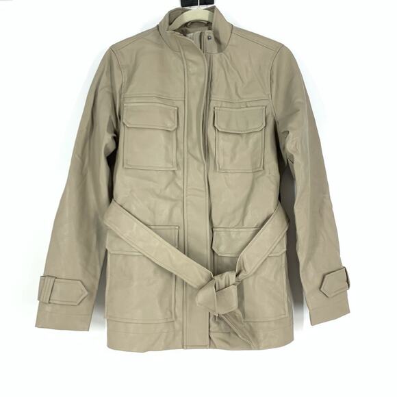 A New Day Faux Leather Jacket Tan Women’s Size XS NEW - Picture 11 of 11